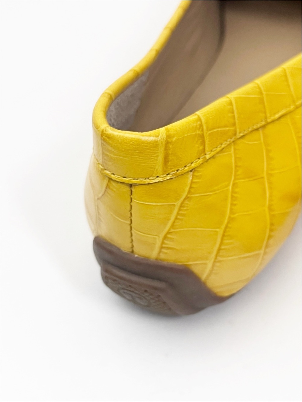 TALBOTS Everson Horsebit Croc Embossed Genuine Leather Driving Moccasins Size 10 - Picture 7 of 12